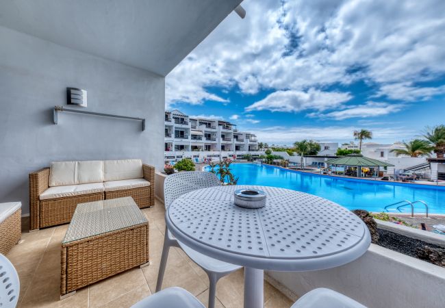 Casa en Costa Teguise - Casa La Arena - Vista Piscina