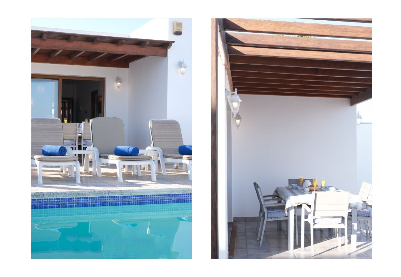 Ferienhaus in Playa Blanca - Lava and Sea - Pool, BBQ und Meerblick By LVH