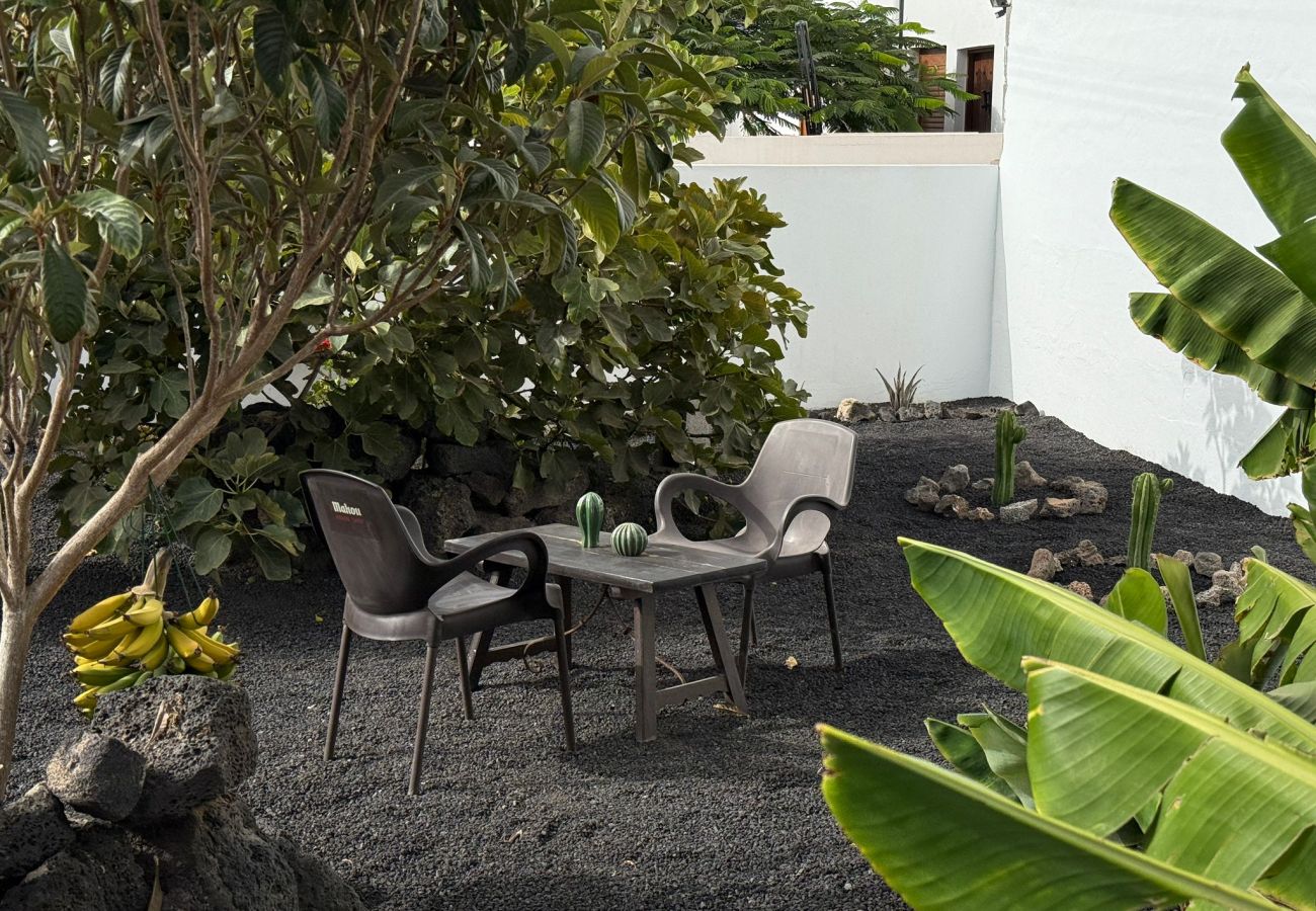 Ferienhaus in Tinajo - NoPasaNada: apartmento privado el Hierro, vistas al jardín