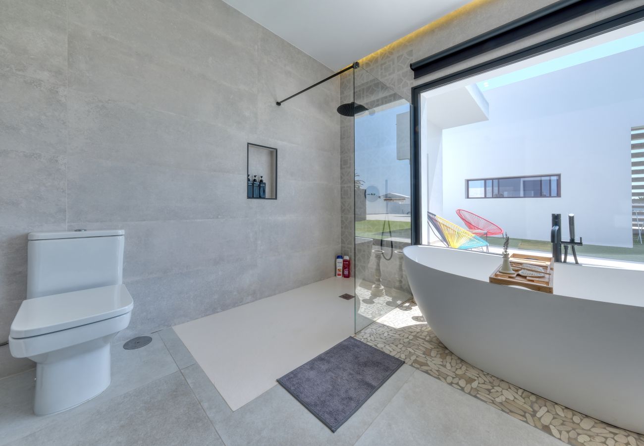 Villa in Puerto Calero - White House - Fire pit and private pool By Lanzarote Vacation Homes