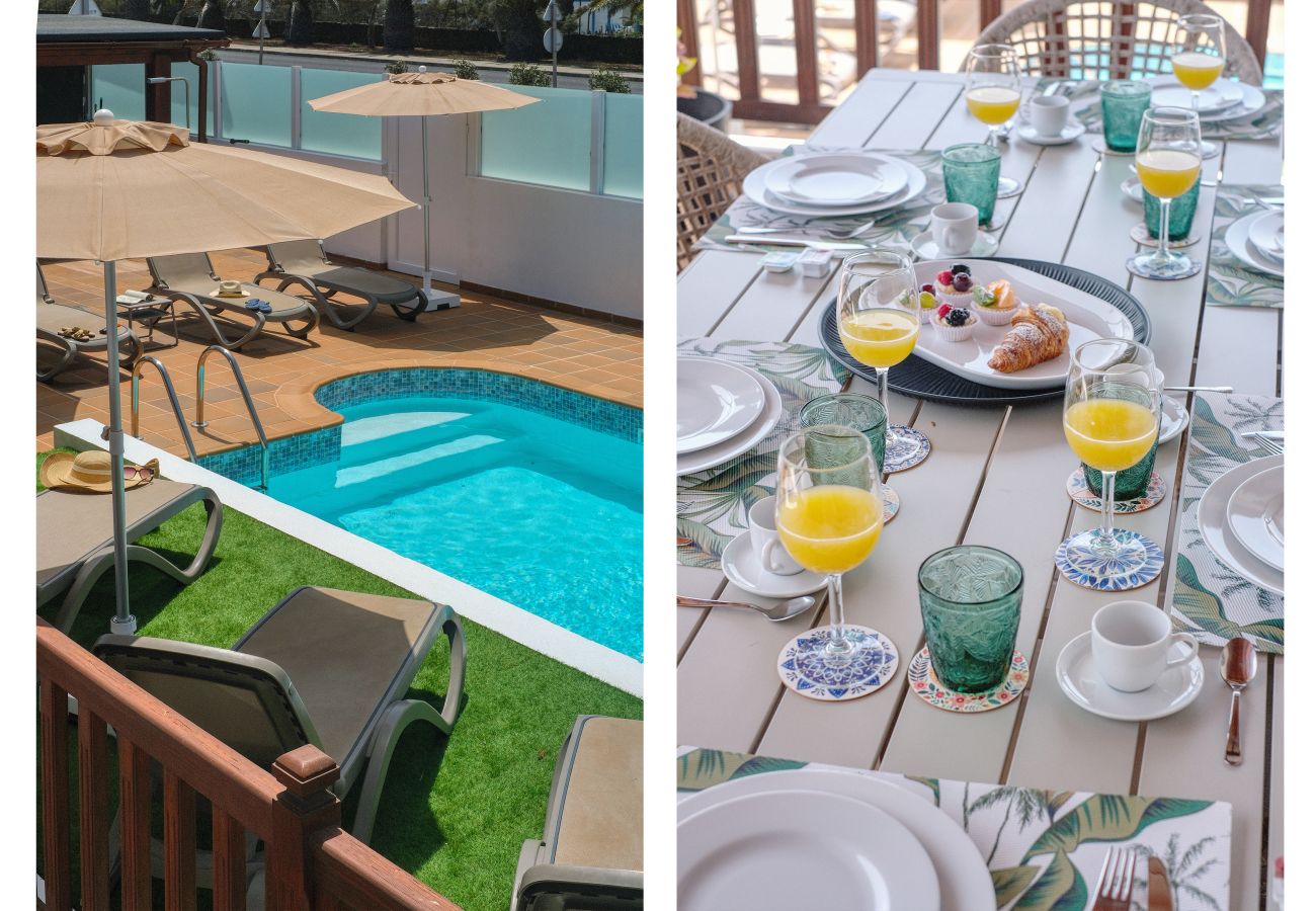 Casa a Playa Blanca - Villa Los Yeyos • Ocean view • Pool • BBQ • Billar